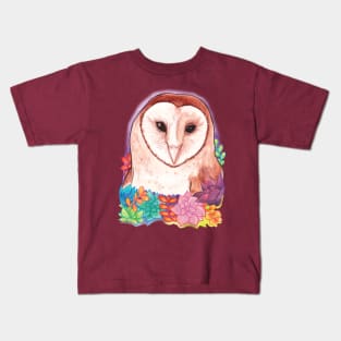 Succulent Owl Kids T-Shirt